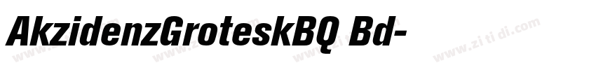 AkzidenzGroteskBQ Bd字体转换